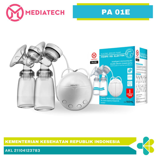 Mediatech Pompa Asi Elektrik Ganda Mediatech Food Grade BPA Free Breast Pump PA - Pompa Asi - B100070