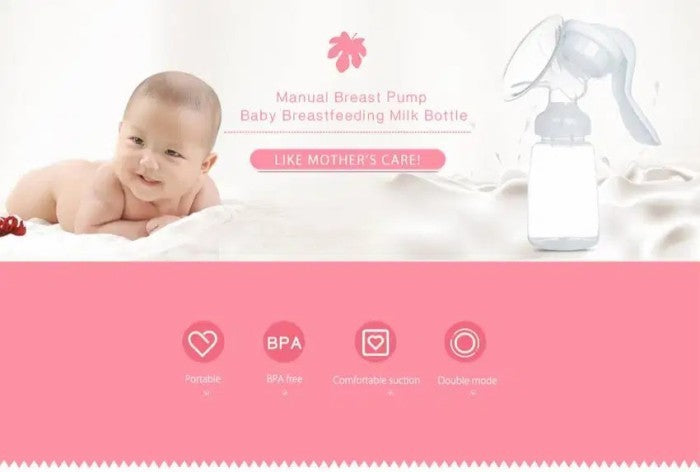 Mediatech Pompa Asi Manual x Real Bubee Food Grade BPA Free Breast Pump PA 01M - B100080