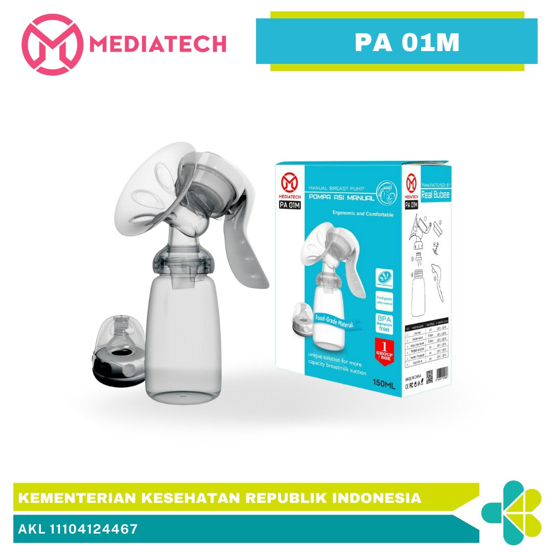 Mediatech Pompa Asi Manual x Real Bubee Food Grade BPA Free Breast Pump PA 01M - B100080
