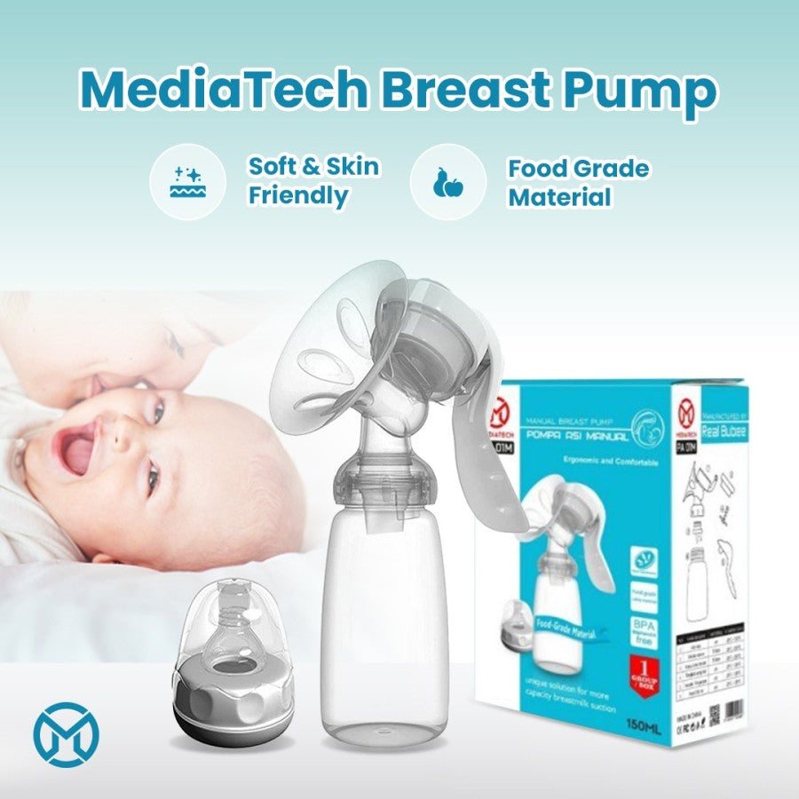 Mediatech Pompa Asi Manual x Real Bubee Food Grade BPA Free Breast Pump PA 01M - B100080