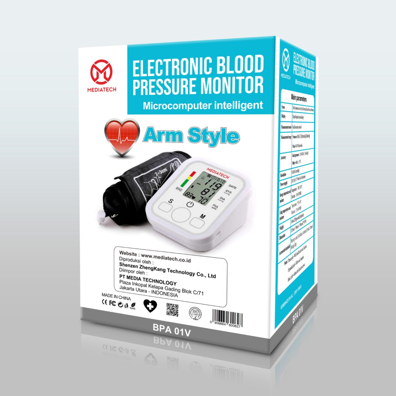 Mediatech Tensimeter Lengan Atas Dengan Suara Alat Cek Tekanan Darah Otomatis BPA 01v - B460060
