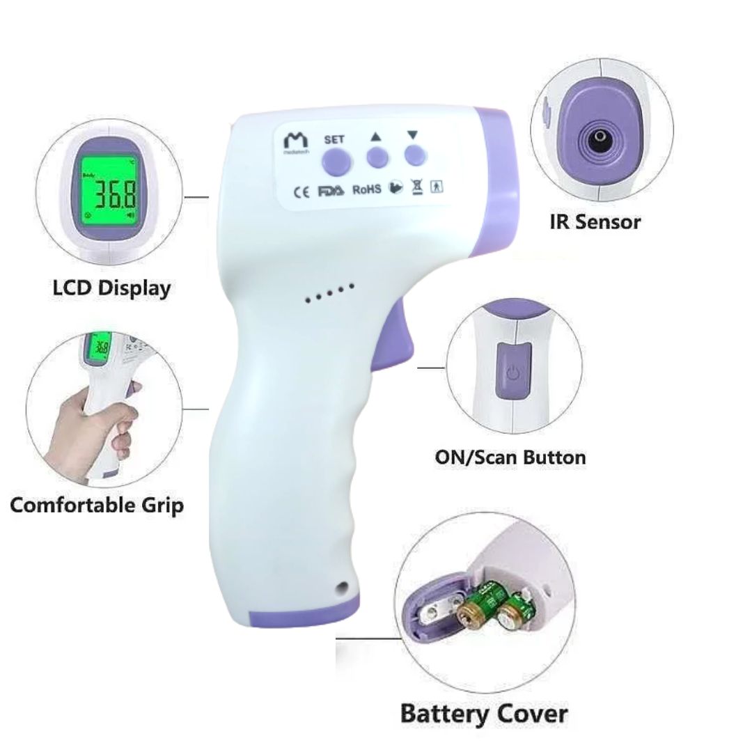 Mediatech Thermometer TG-05 IR Non Contact / Alat Ukur Suhu Badan - B750025