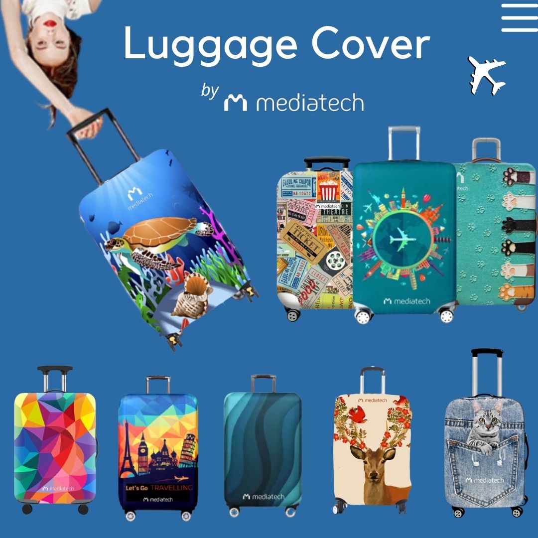 Mediatech Luggage Cover Motif Sarung Koper Penutup Koper Bahan Elastis - 482001