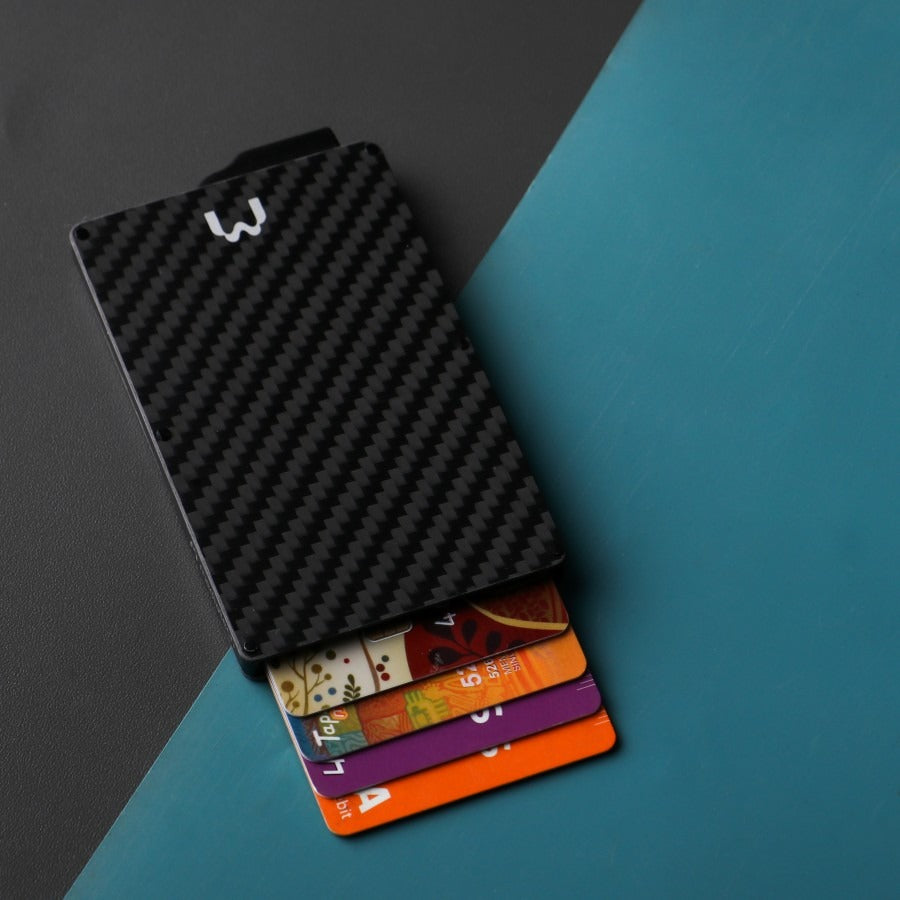 Mediatech 3K RFID Carbon Fiber Card Holder Black 470034BLACK