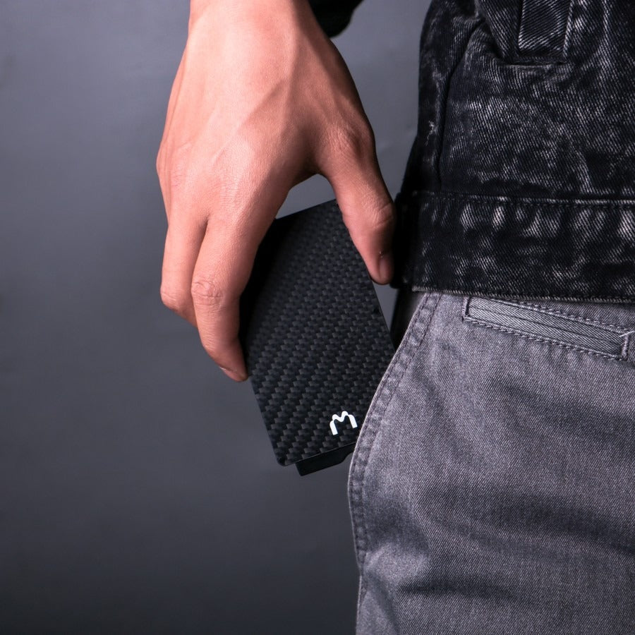 Mediatech 3K RFID Carbon Fiber Card Holder Black 470034BLACK