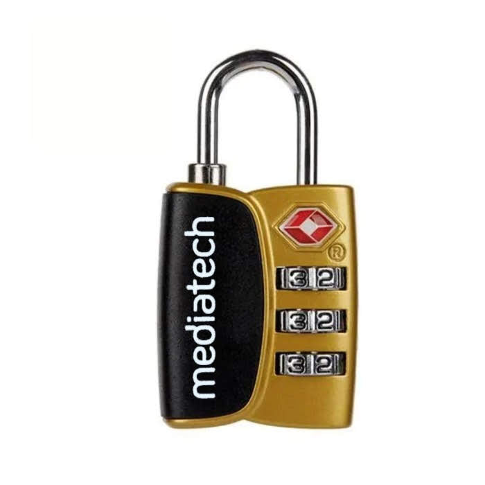 Mediatech Gembok Koper TSA - Kombinasi 3 Dial Padlock TSA TL 02 - 470022GOLD