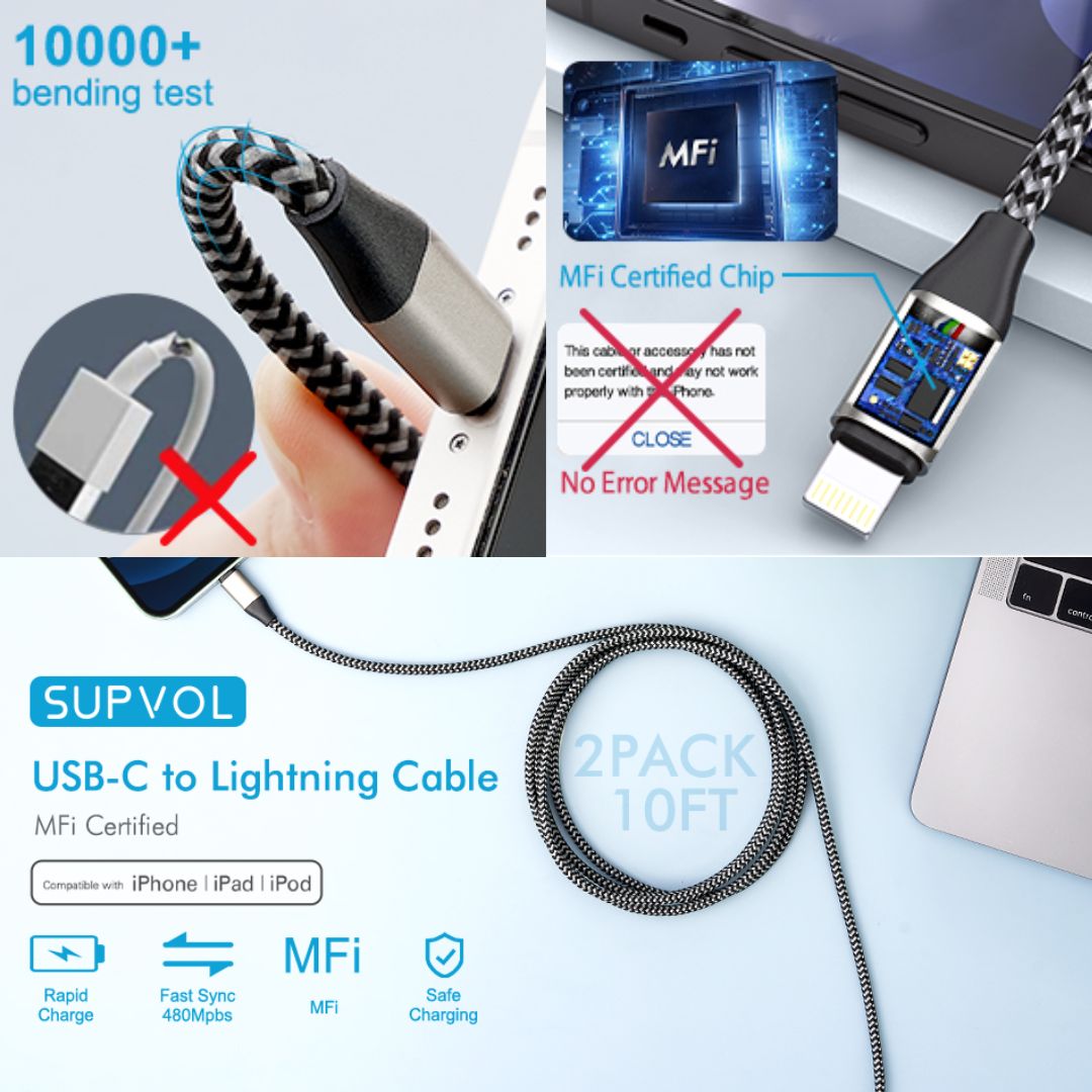 Mediatech Kabel data 20W C to lighting magnetic cable 1M - 649797