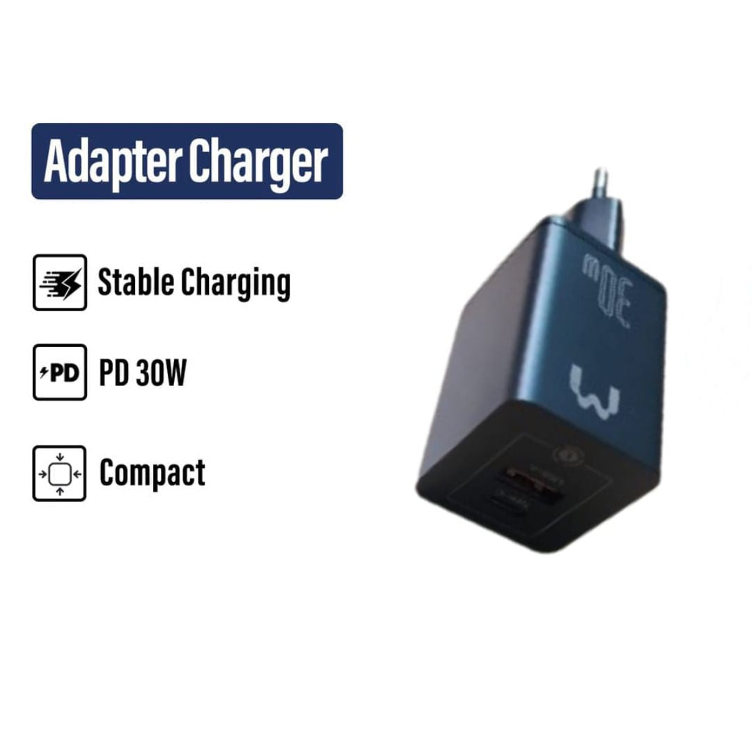 Mediatech Mini Travel Charger 30W Black 630008BLACK