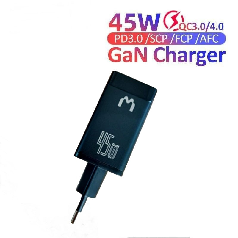 Mediatech Mini Travel Charger 45W 1C+1A Black 630009BLACK