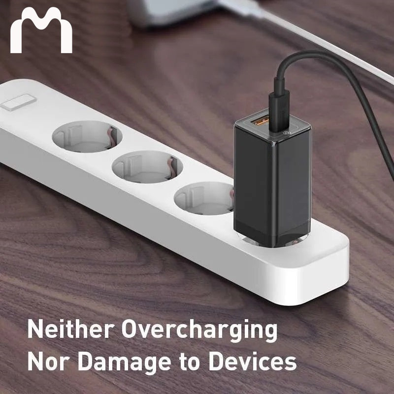 Mediatech Mini Travel Charger 45W 1C+1A Black 630009BLACK