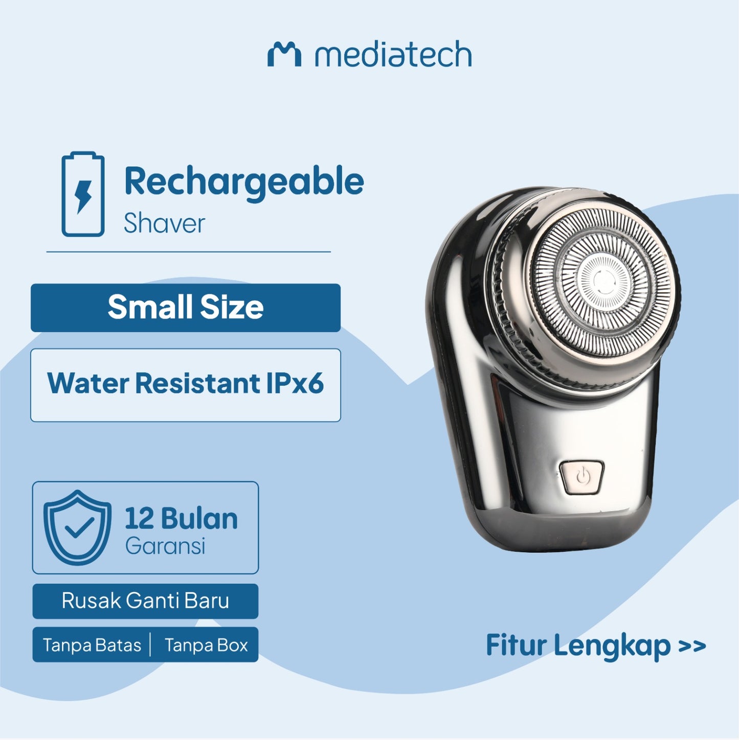 Mediatech Mini Travel Electric Shaver EMS 01 760082