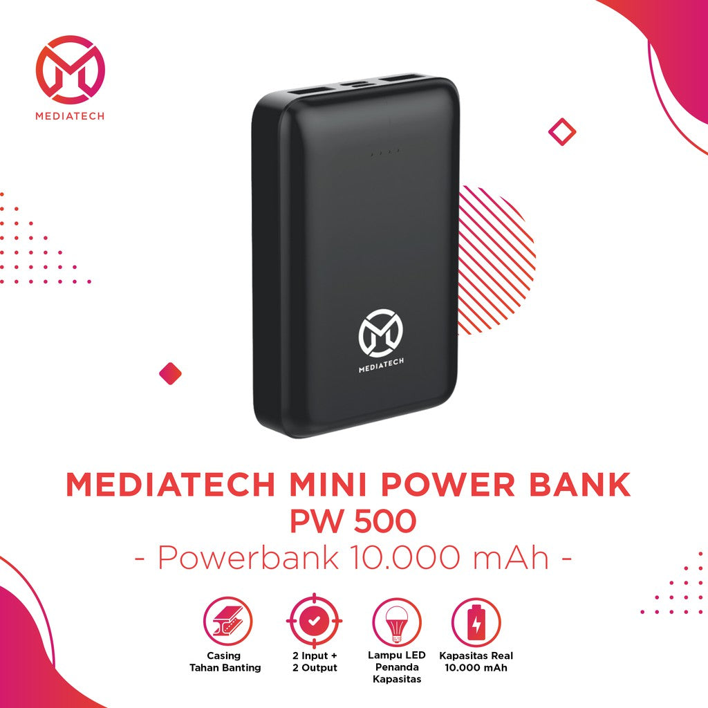 Mediatech Powerbank PW 500 10000mAh powerbank - 63939