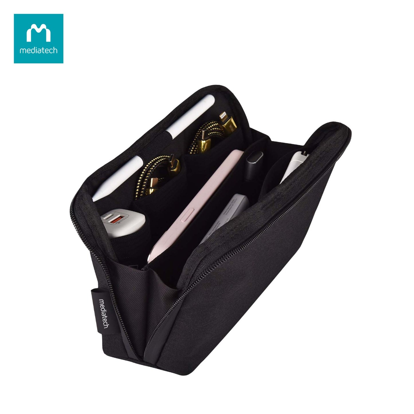 Mediatech Premium Travel Pouch organizer Tas Travel TP 04 - 440137BLACK