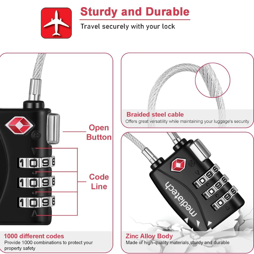 Mediatech TSA Suitcase Lock Gembok TL 03 470025