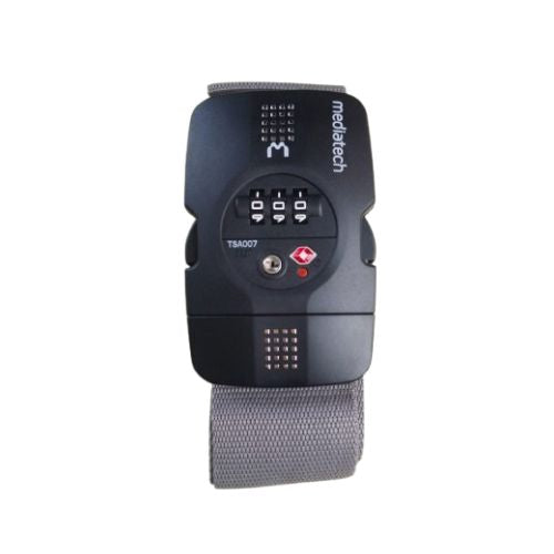 Mediatech Tali Koper Luggage Strap Sabuk Pengaman dengan PIN Angka Travel Kunci X Cross Luggage Strap Belt TSA - 453 TSA007- 470017TSA