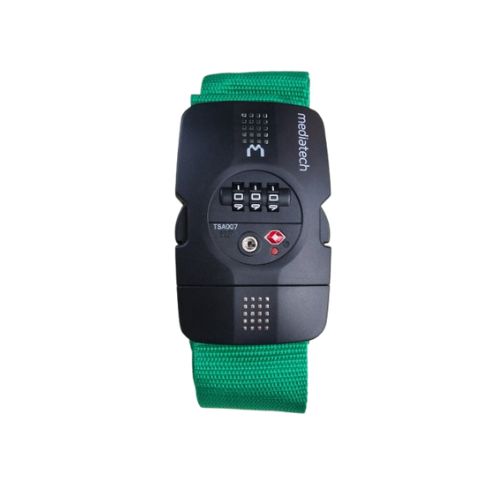Mediatech Tali Koper Luggage Strap Sabuk Pengaman dengan PIN Angka Travel Kunci X Cross Luggage Strap Belt TSA - 453 TSA007- 470017TSA