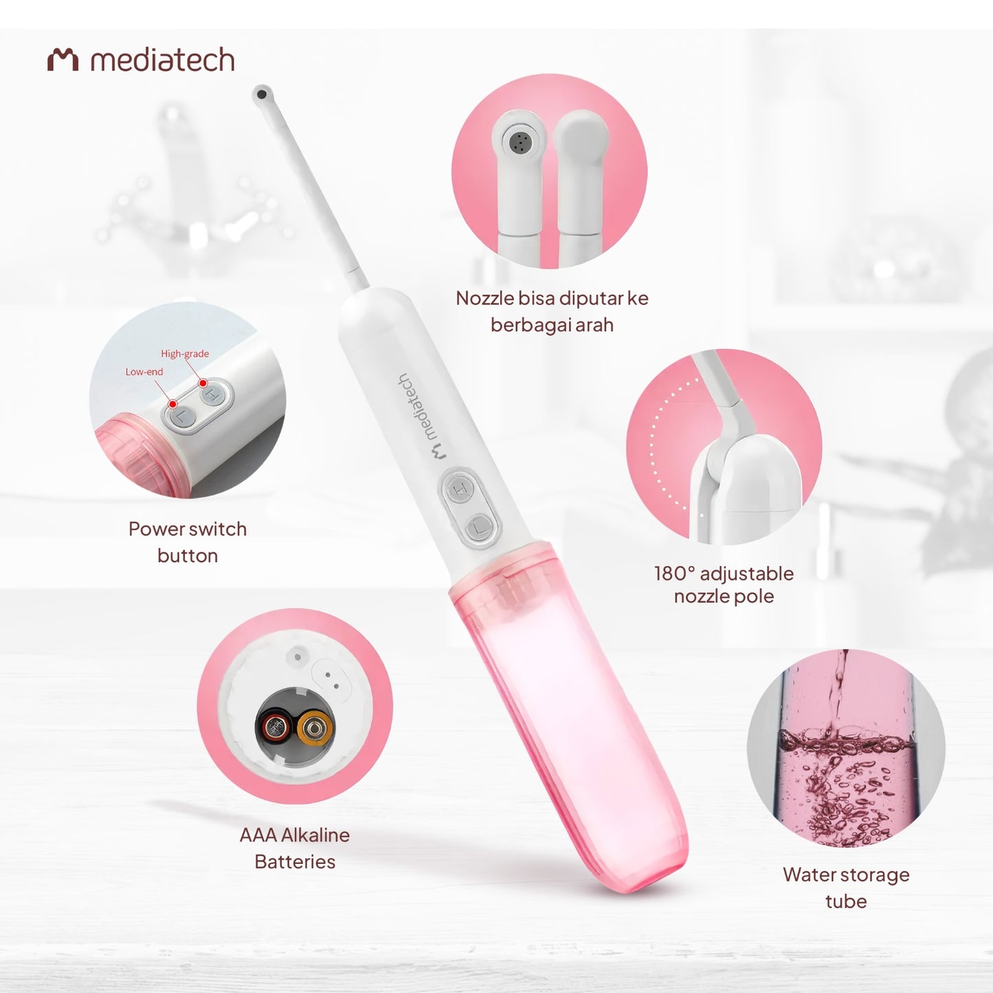 Mediatech Travel Portable Bidet Electric - 82572