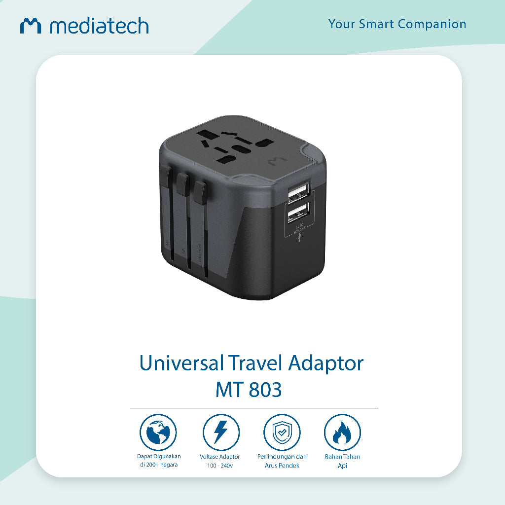 Mediatech Universal Travel Charger & Adapter MT 803 - 630003