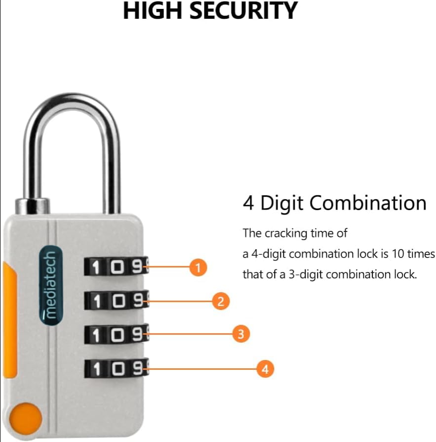 Mediatech Suitcase lock gembok SL-10 gembok koper - 470027BLACK