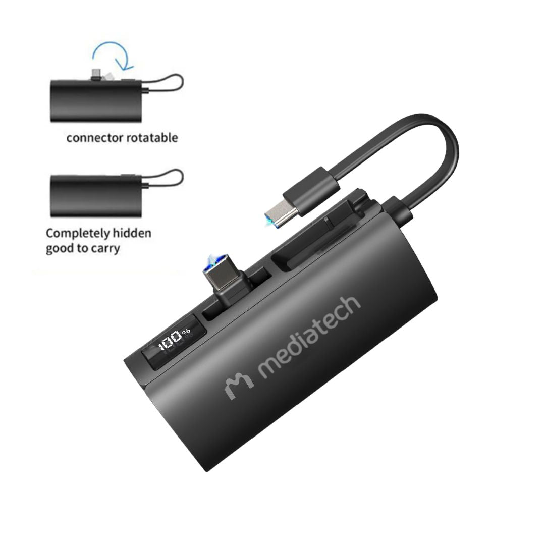 Mediatech Mini Powerbank MPF02 TypeC , Lightning 22,5 watt 630209