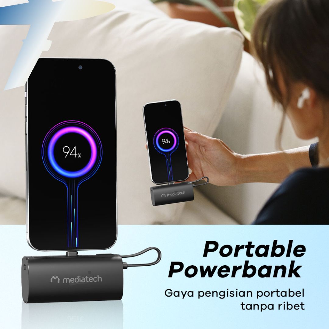 Mediatech Mini Powerbank MPF02 TypeC , Lightning 22,5 watt 630209