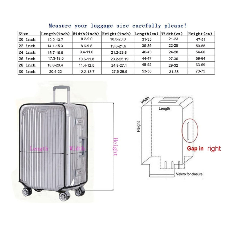 Sarung Koper Polos Bening Luggage Cover - 483001