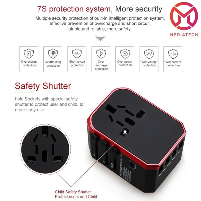 Mediatech Universal travel charger & adapter MT 805 - 630002