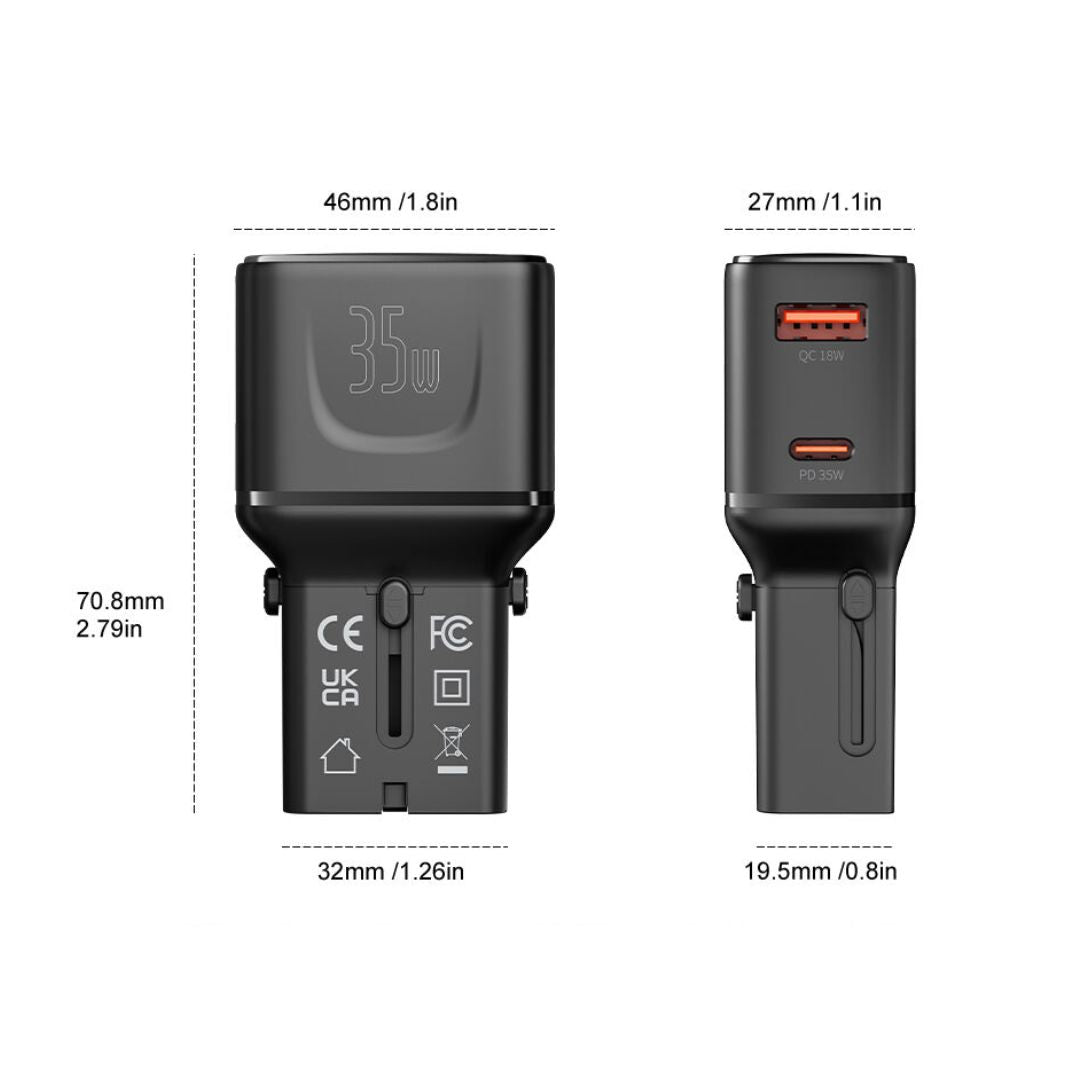 Mediatech Travel Adaptor Mini 35W MT 810 - 630011