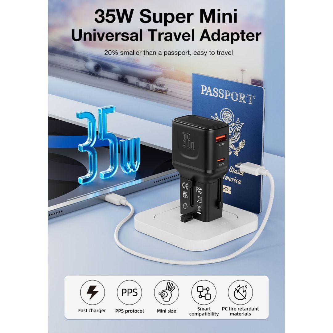 Mediatech Travel Adaptor Mini 35W MT 810 - 630011