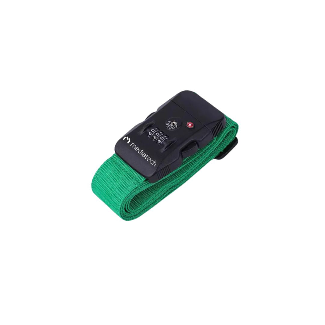 Mediatech Tali Koper Luggage Strap Sabuk Pengaman dengan PIN Angka Travel Kunci X Cross Luggage Strap Belt TSA - 453 TSA007- 470017TSA