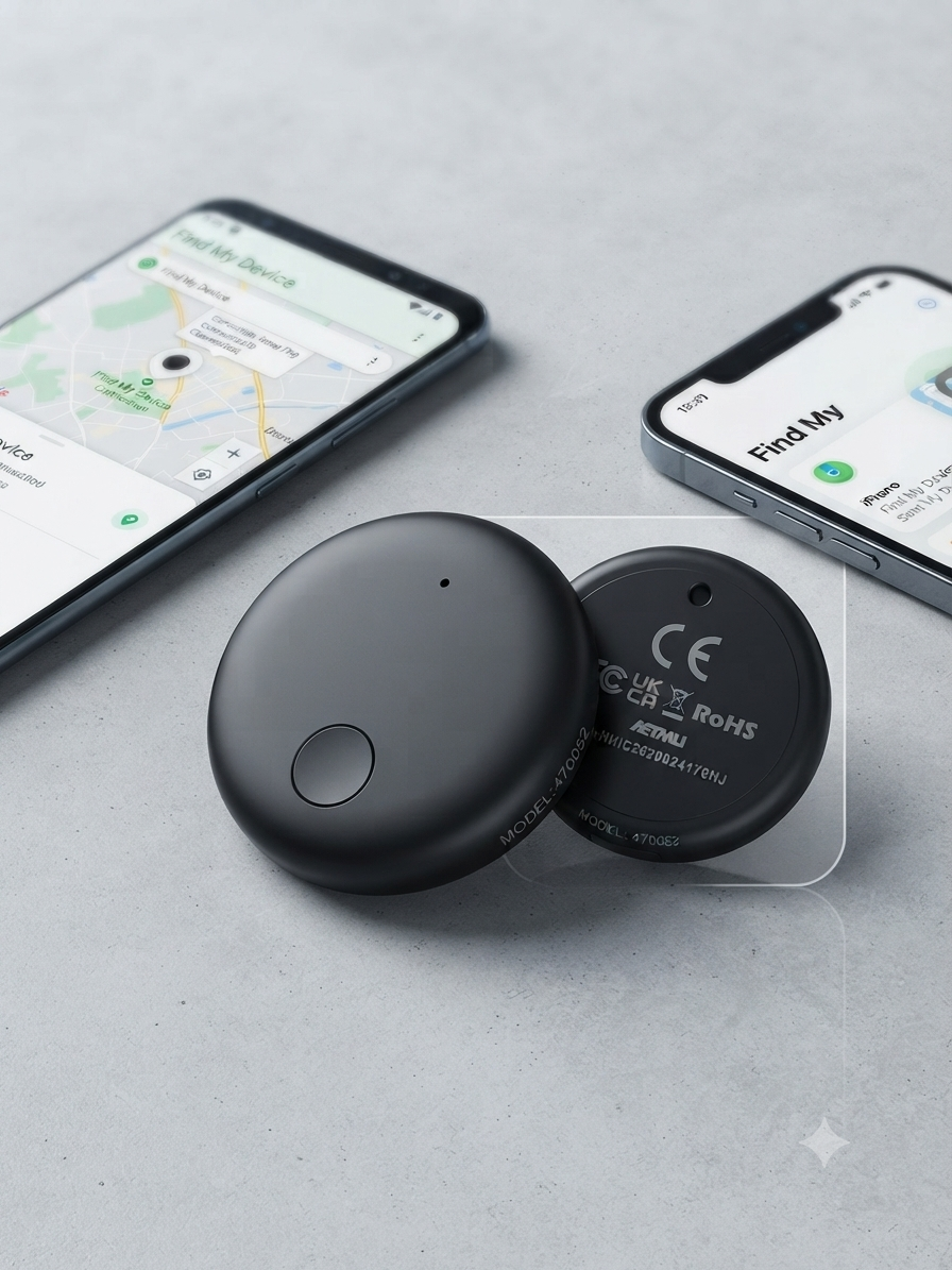 Mediatech Pelacak pintar 2 in 1 Mini Smart Tag GPS Locator Bluetooth Android iPhone IOS Airtag Smart Tracker-470052