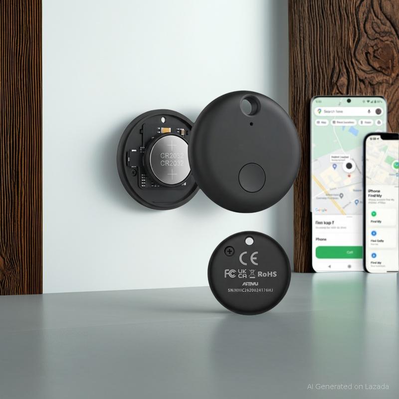 Mediatech Pelacak pintar 2 in 1 Mini Smart Tag GPS Locator Bluetooth Android iPhone IOS Airtag Smart Tracker-470052