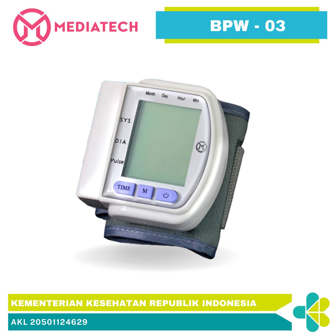 Mediatech Blood Pressure Monitor BPW-03 tensimeter pergelangan tangan - B460050