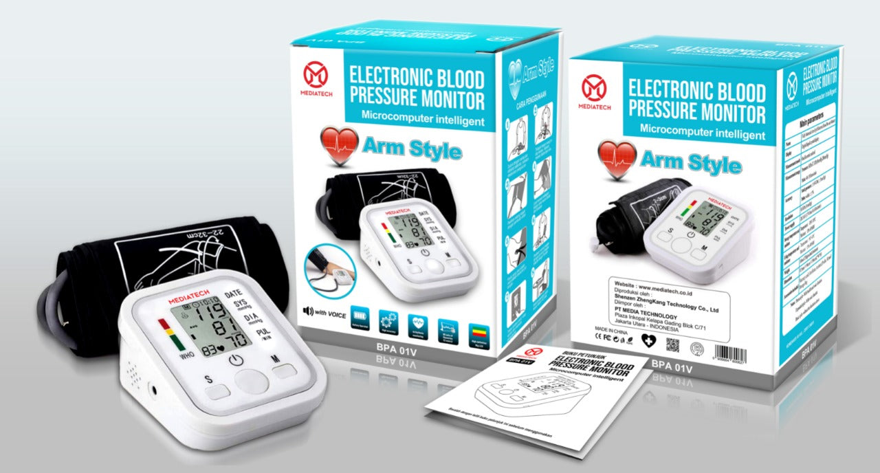 Mediatech Tensimeter Lengan Atas Dengan Suara Alat Cek Tekanan Darah Otomatis BPA 01v - B460060