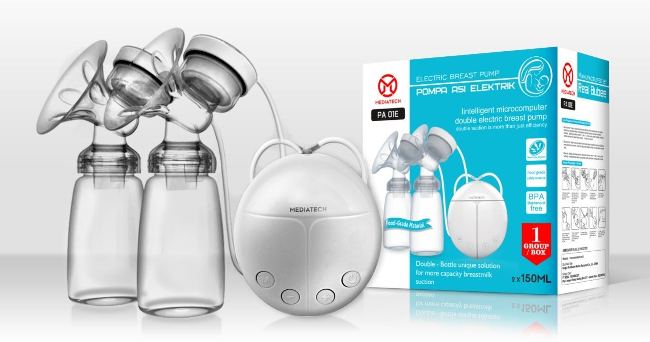 Mediatech Pompa Asi Elektrik Ganda Mediatech Food Grade BPA Free Breast Pump PA - Pompa Asi - B100070