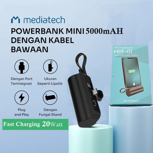 Mediatech Mini Powerbank Travel Fast Charging PD 20W MPF 01 630207