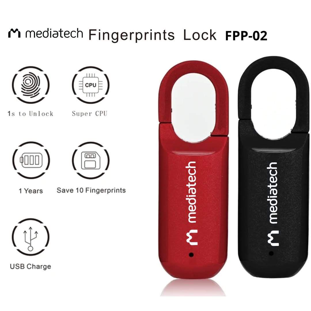 Mediatech Smart Finger Print Padlock Gembok koper FPP-02 470028