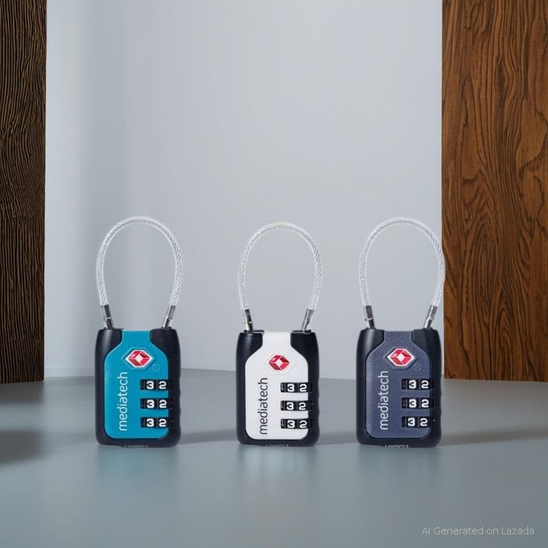 Mediatech Gembok koper kombinasi 3 dial TSA Suitcase Lock Gembok TL 04 -470125