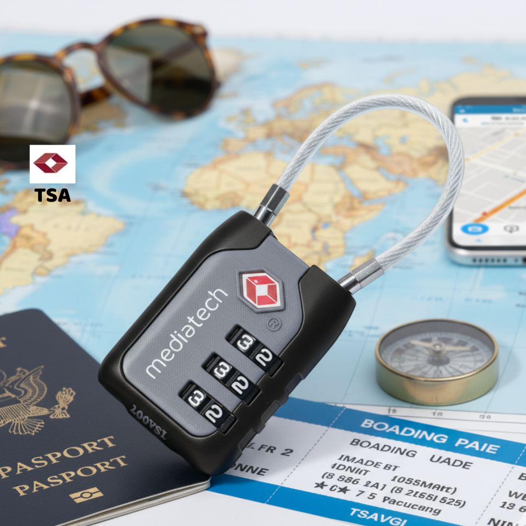 Mediatech Gembok koper kombinasi 3 dial TSA Suitcase Lock Gembok TL 04 -470125