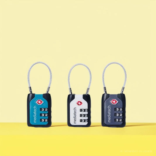 Mediatech Gembok koper kombinasi 3 dial TSA Suitcase Lock Gembok TL 04 -470125