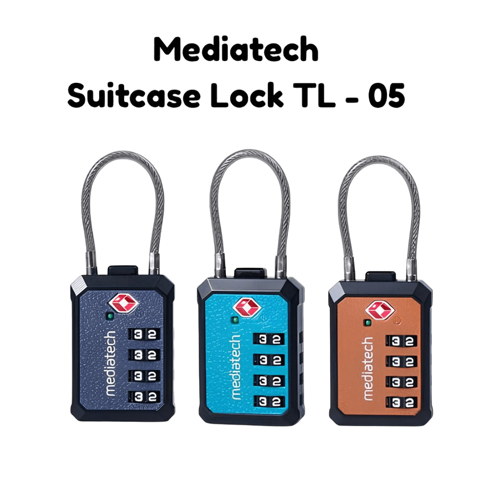 Mediatech Gembok Koper TSA - Kombinasi 4 Dial TSA Suitcase Lock Gembok TL 05 470126