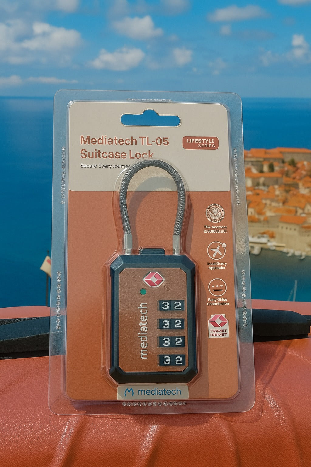Mediatech Gembok Koper TSA - Kombinasi 4 Dial TSA Suitcase Lock Gembok TL 05 470126