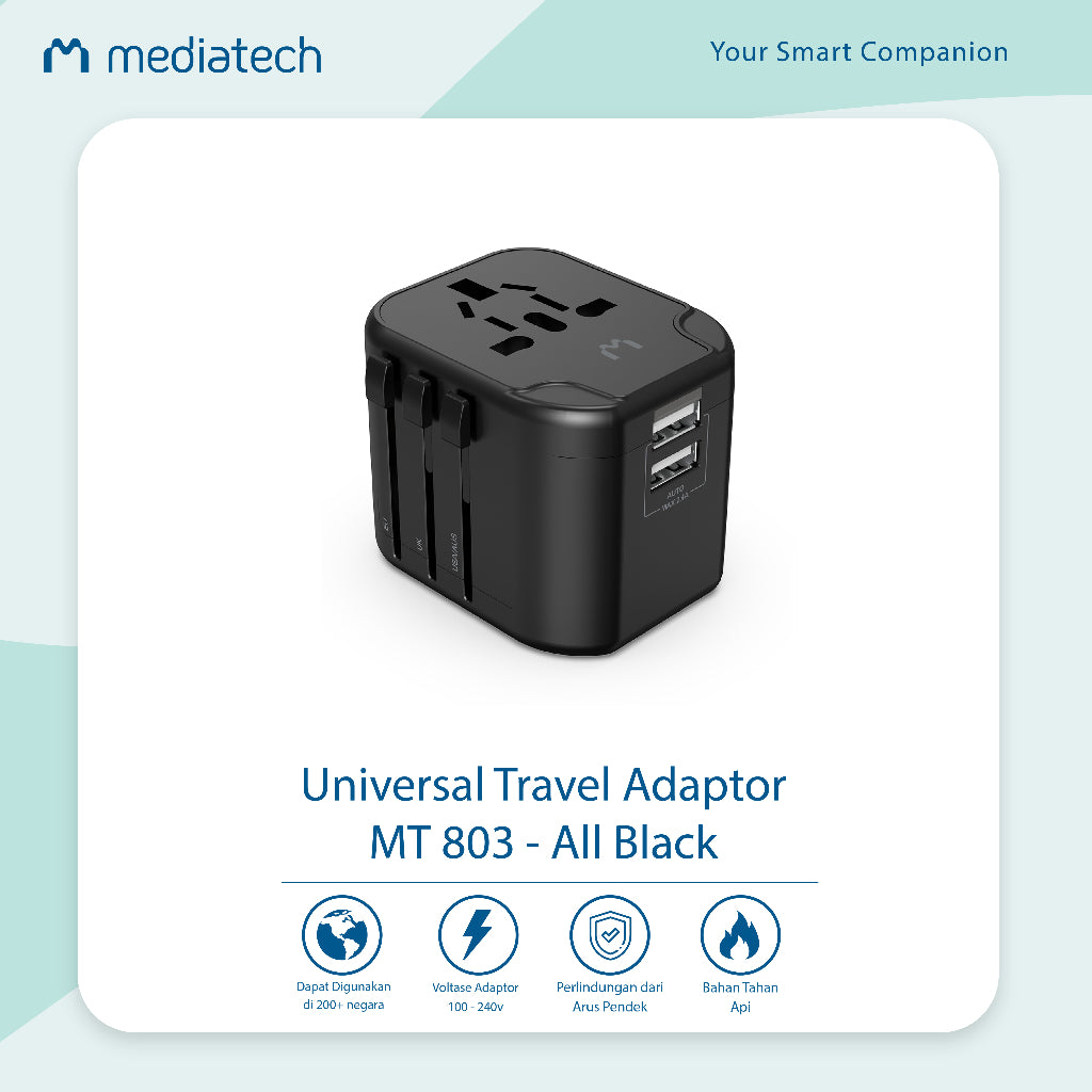 Mediatech Universal Travel Charger & Adapter MT 803 - 630003
