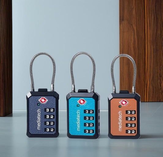 Mediatech Gembok Koper TSA - Kombinasi 4 Dial TSA Suitcase Lock Gembok TL 05 470126