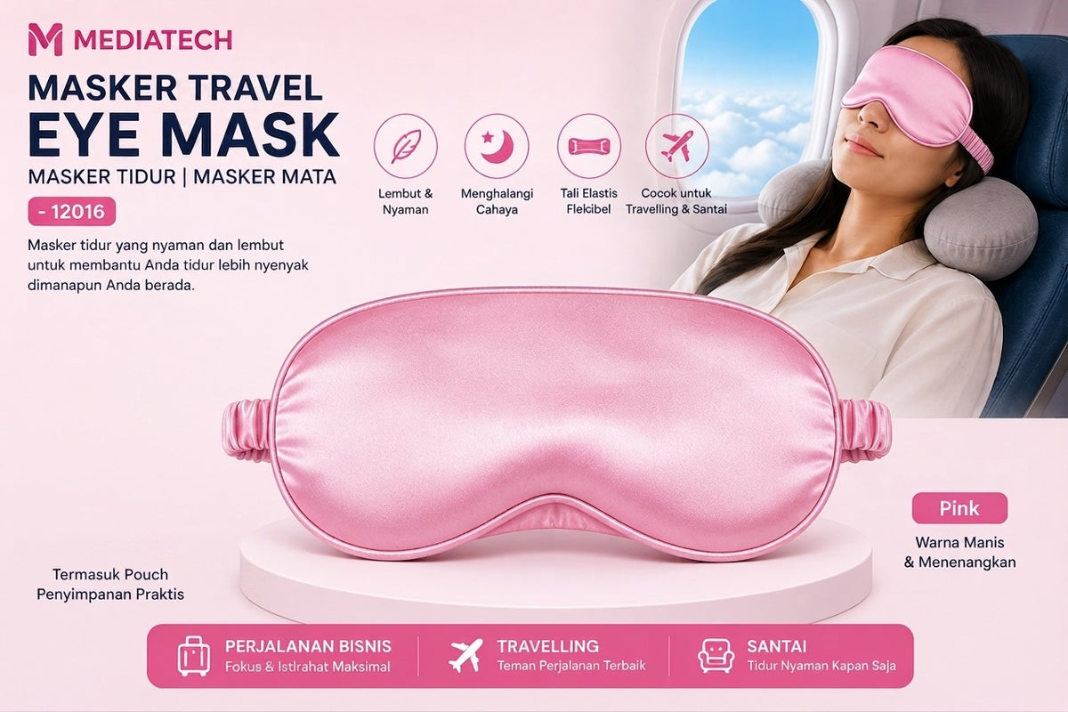 Mediatech masker penutup mata travel eye mask - 12016