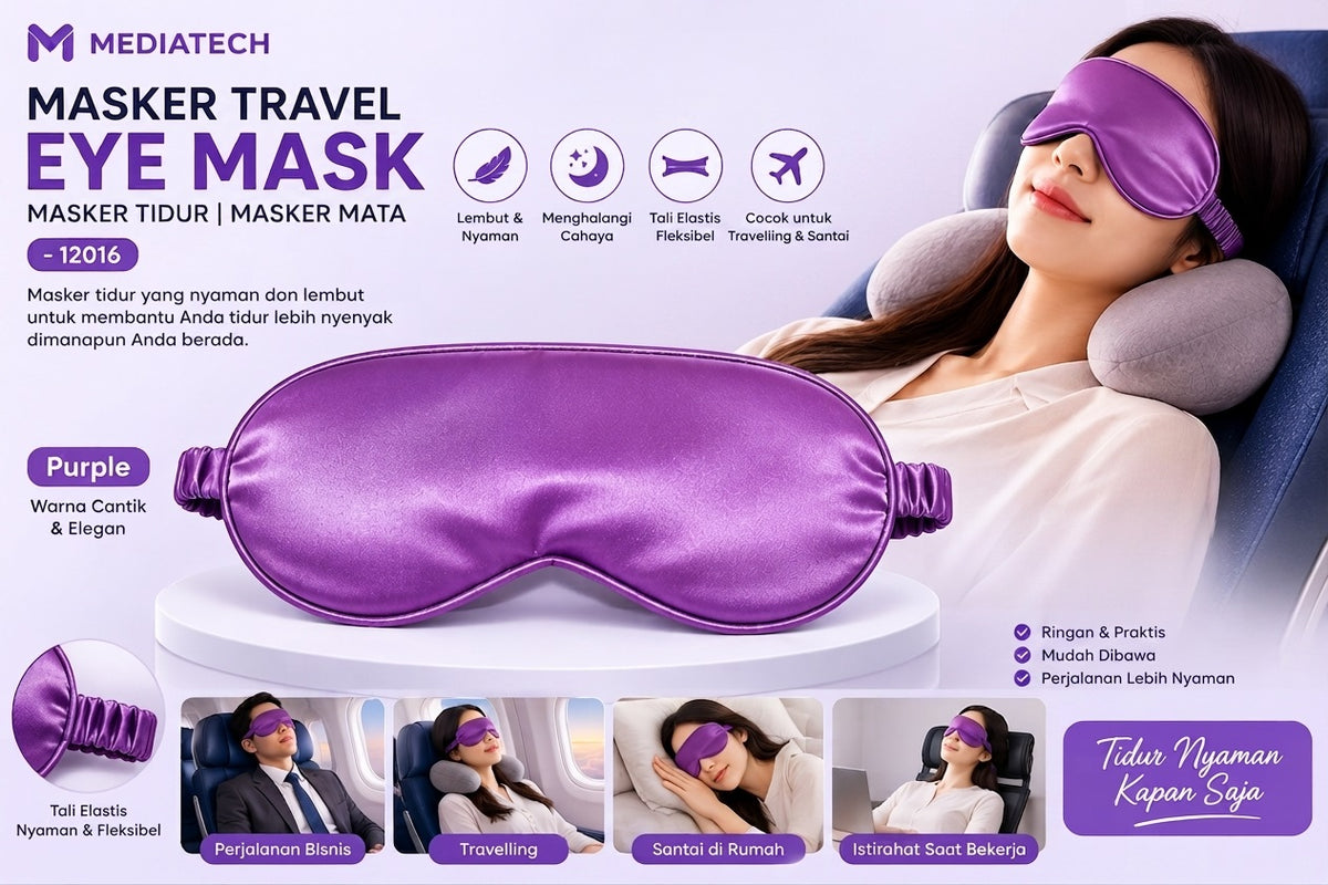 Mediatech masker penutup mata travel eye mask - 12016