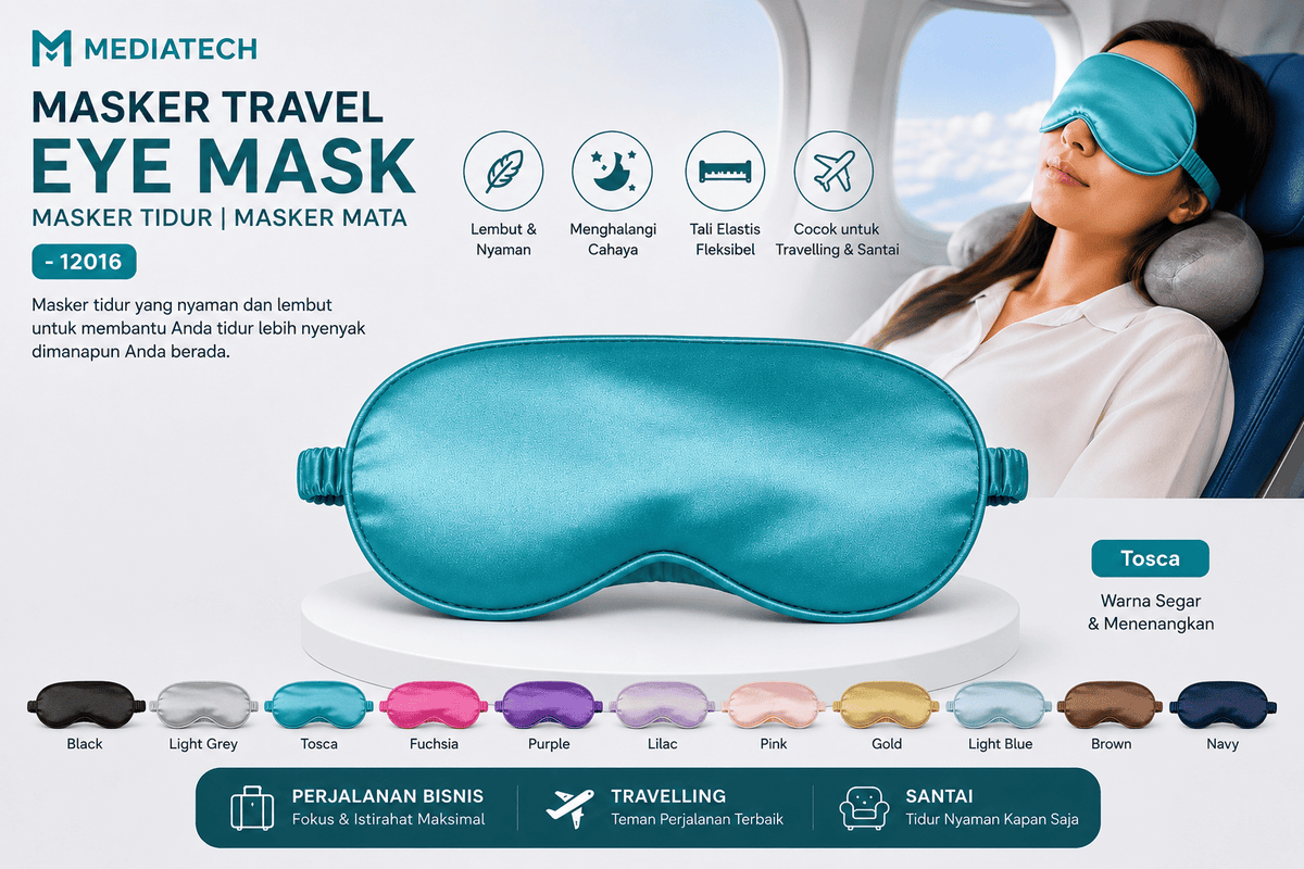 Mediatech masker penutup mata travel eye mask - 12016