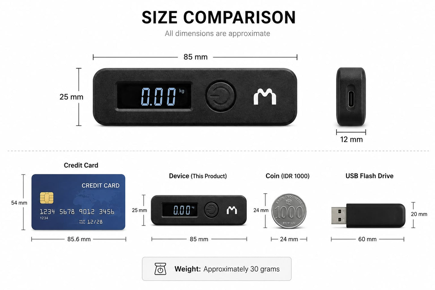 Mediatech timbangan koper Mini Luggage Scale MLS01 470016