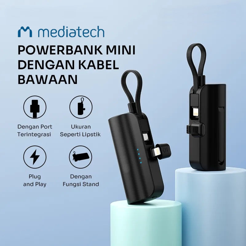 Mediatech Mini Powerbank Travel Fast Charging PD 20W MPF 01 630207