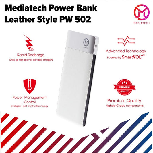 Mediatech Powerbank Leather PW 502 10000mAh  - 63937